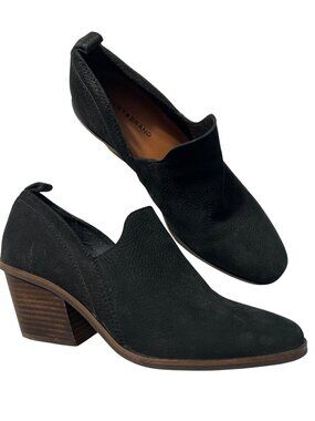 Lucky Brand Black Suede Pointed Toe Booties